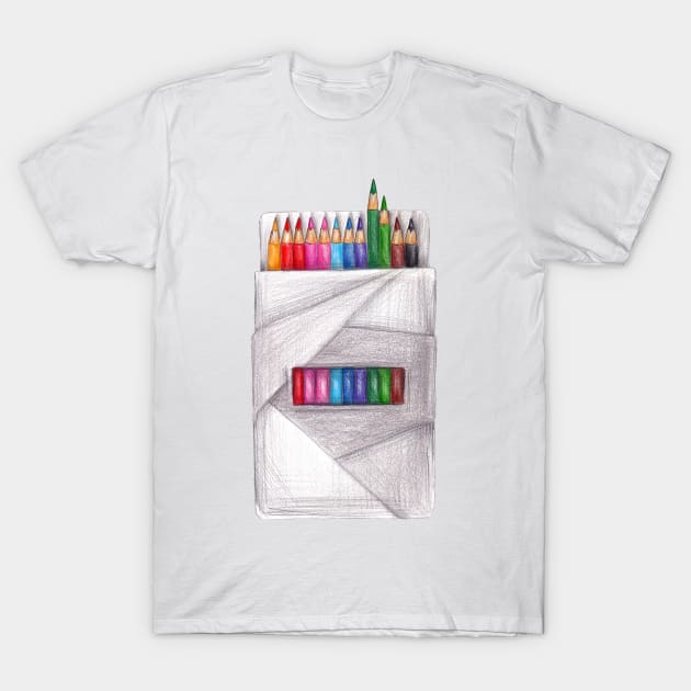 box of crayons. color pencil T-Shirt by lisenok